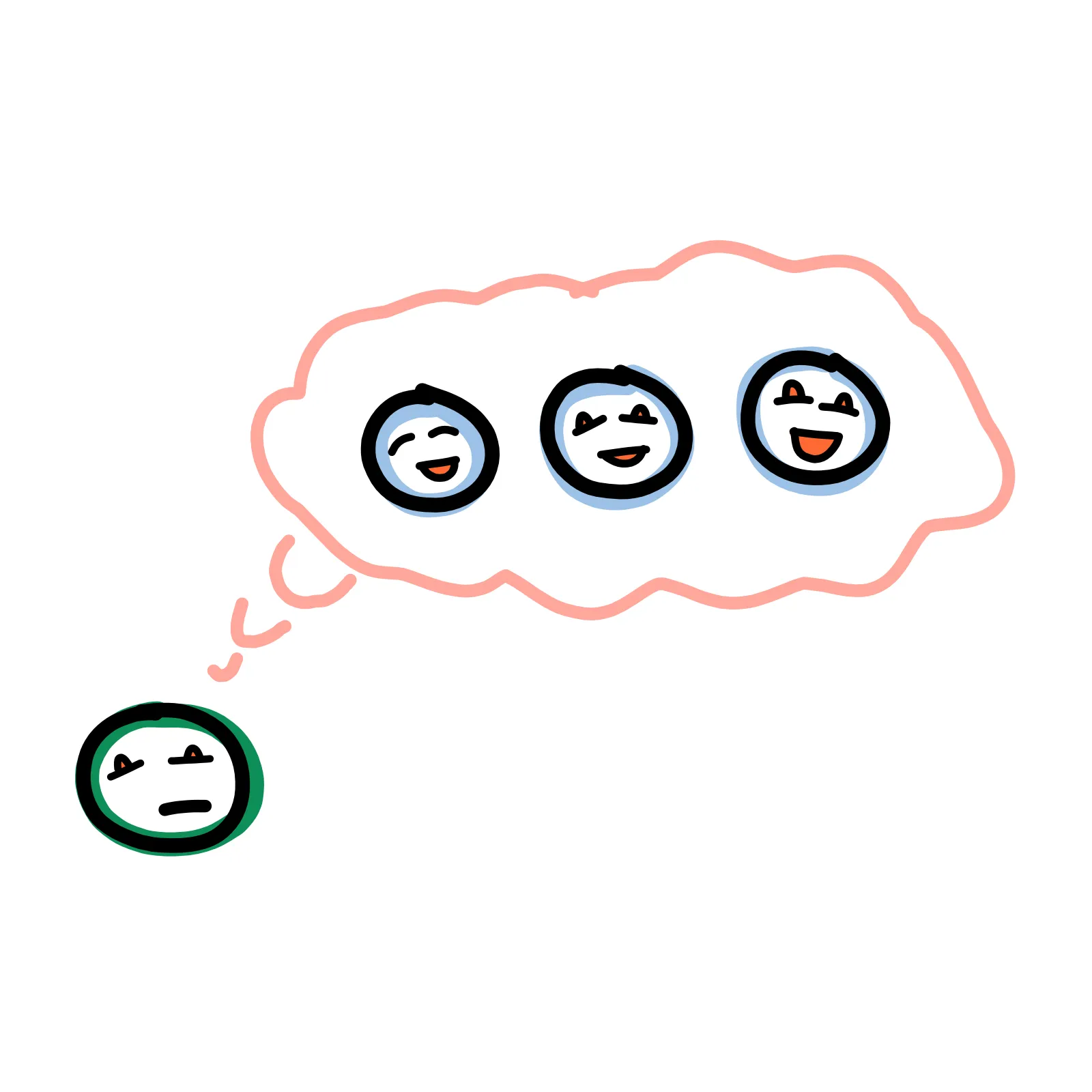 Sketch of FOMO - Fear of Missing Out