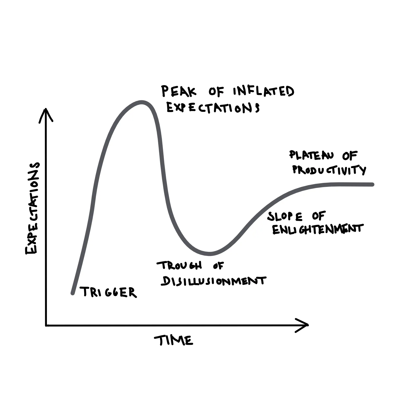 Sketch of Hype Cycle