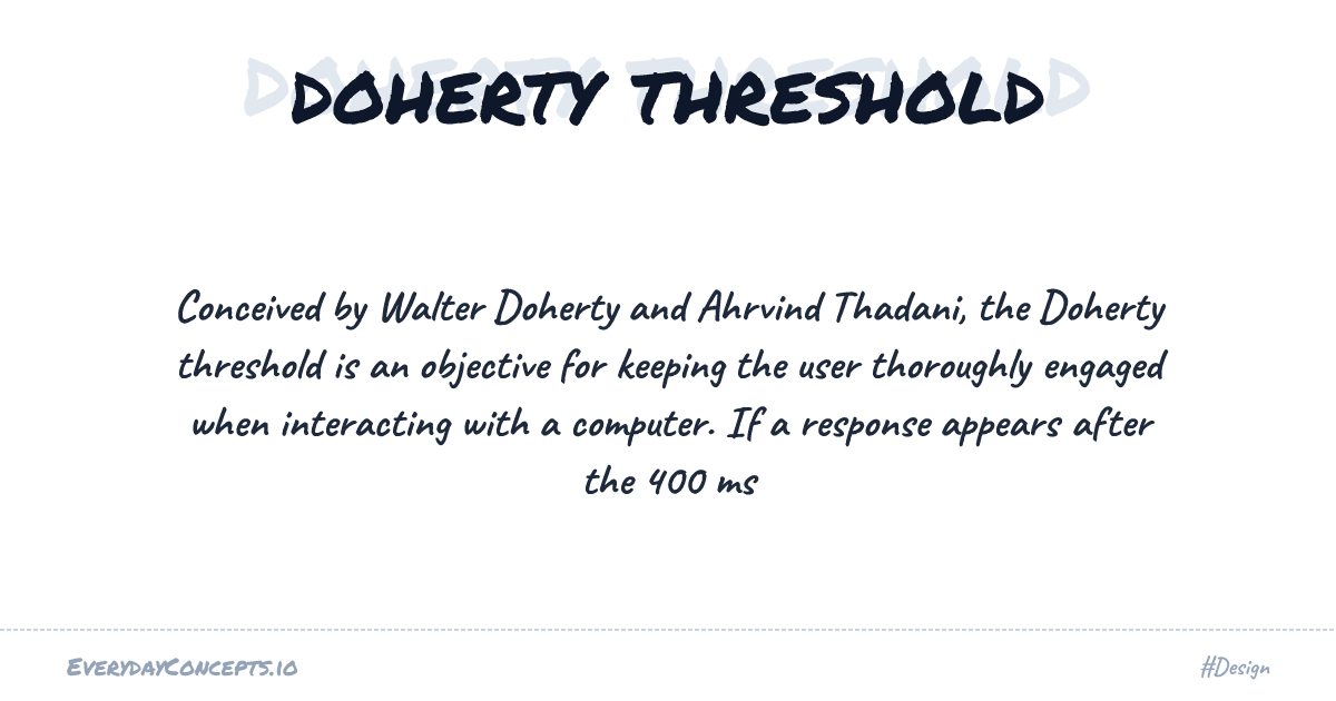 Doherty Threshold | Everyday Concepts