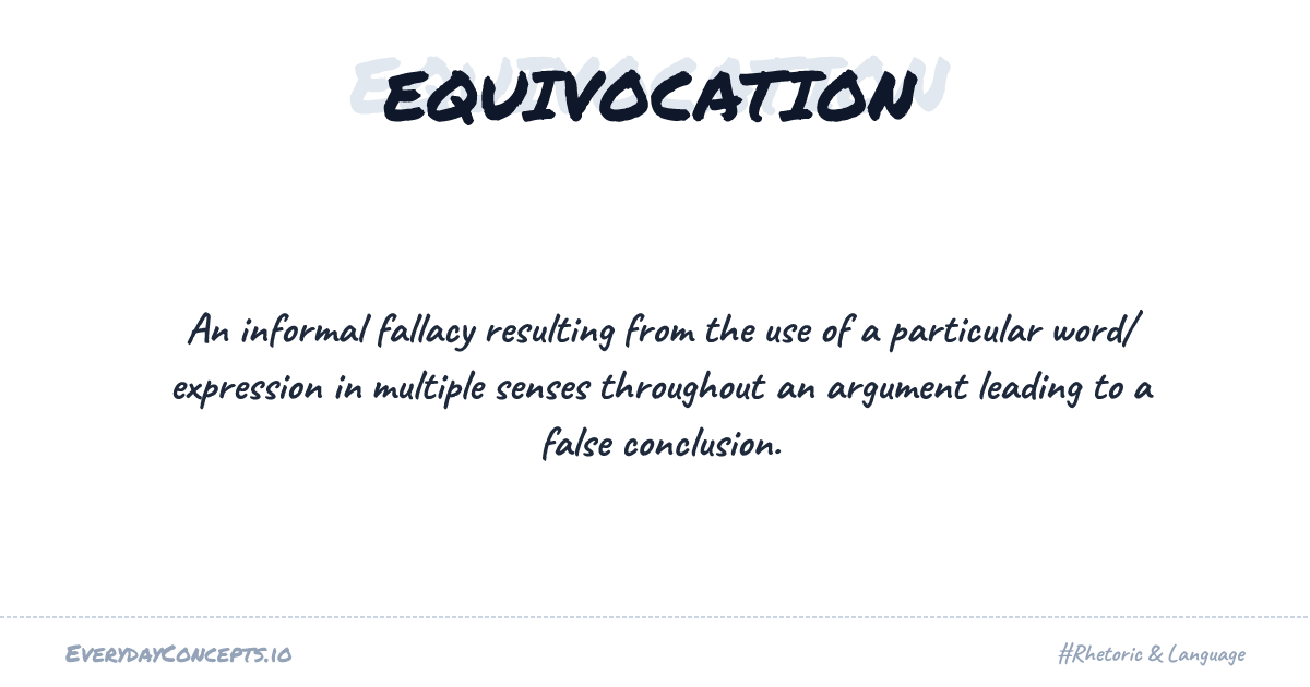 Equivocation | Everyday Concepts