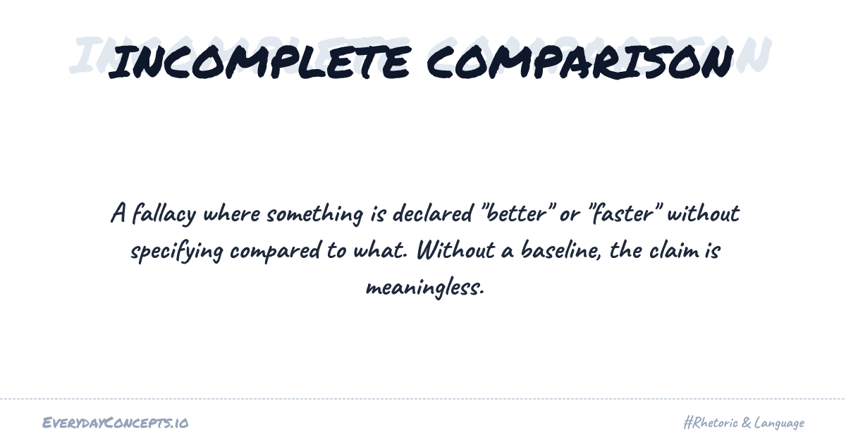Incomplete Comparison | Everyday Concepts