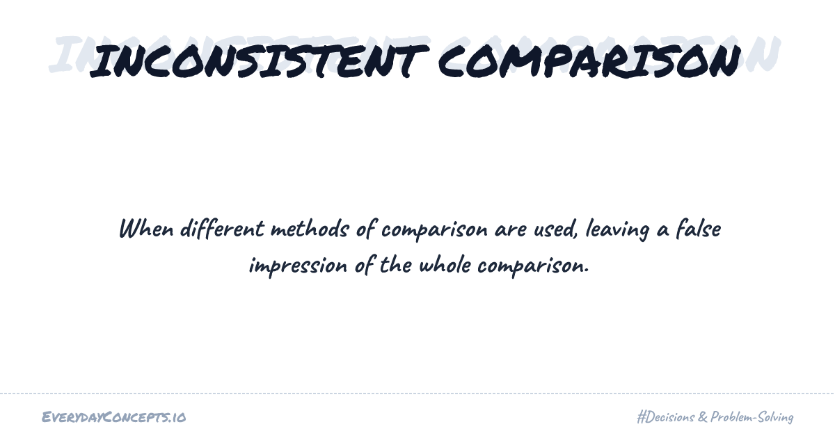 Inconsistent Comparsion Inconsistent Comparison | Everyday Concepts