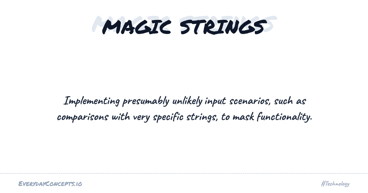 Magic Strings | Everyday Concepts