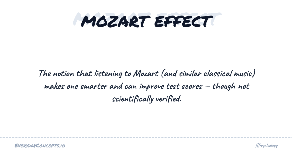 Mozart Effect | Everyday Concepts
