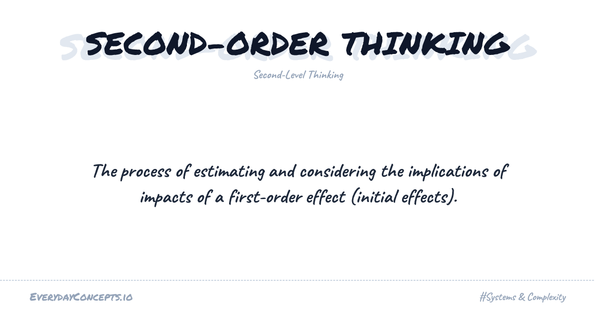 Second-Order Thinking | Everyday Concepts