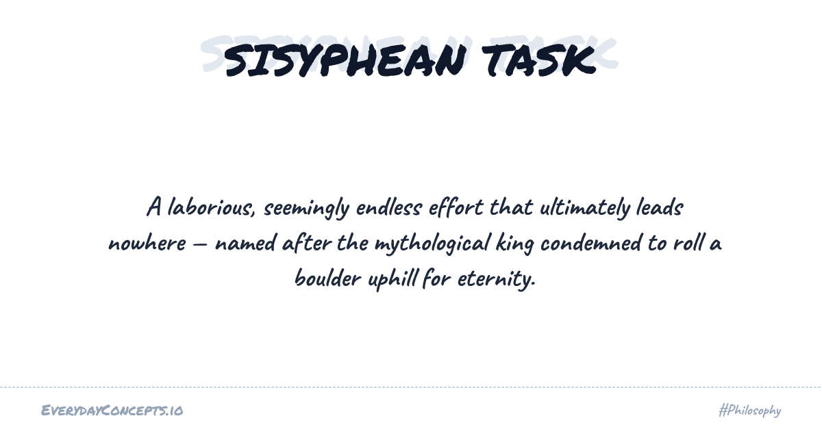 Sisyphean Task | Everyday Concepts